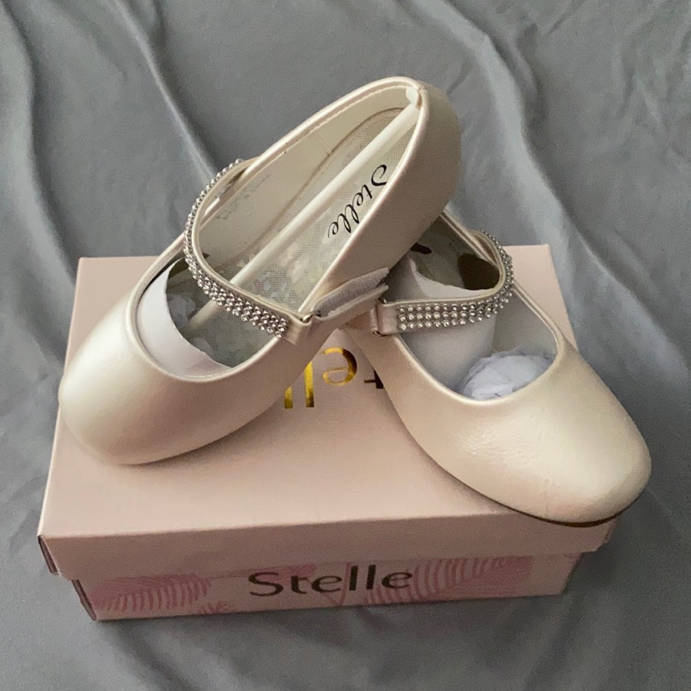 Champagne Low Heel Party Dress Shoes
